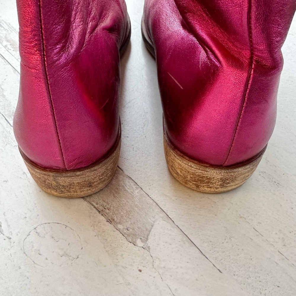 Free People Metallic Pink Leather D'Orsay Flats - Picture 6 of 16